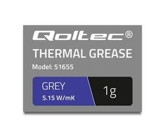 QOLTEC 51655 Thermal paste 5.15W/m-K 1g pilkas
