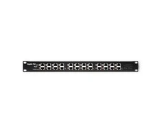 QOLTEC 54478 Patch panel RACK 12 jungtys POE Juodas
