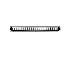 QOLTEC 54479 Patch panel RACK 24 jungtys UTP blank Juodas