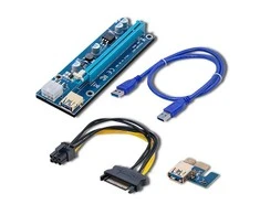 QOLTEC 55507 Riser PCI-E 1x - 16x USB 3.0 ver. 009S SATA / PCI-E 6 kontaktai