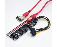 QOLTEC 55508 Riser PCI-E 1x - 16x USB 3.0 ver. 009S Plus SATA / PCI-E 6 pin