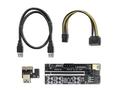 QOLTEC 55510 Riser PCI E 1x 16x USB 3.0 ver. 018 SATA PCI E 6 pin