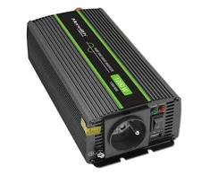 QOLTEC 51937 grynos sinusinės bangos keitiklis, monolitinis / 600 W / 1200 W / 24 V–230 V