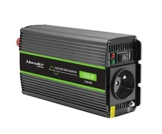 QOLTEC 51933 grynos sinusinės bangos keitiklis, monolitinis / 600 W / 1200 W / 12 V–230 V