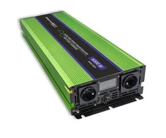 QOLTEC 51945 grynos sinusinės bangos keitiklis, monolitas / akumuliatoriaus įkroviklis / UPS / 6000 W / 3000 W / 12 V iki 230 V / LCD