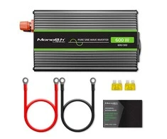 QOLTEC 51936 grynos sinusinės bangos keitiklis, monolitinis / 300 W / 600 W / 24 V–230 V