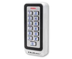 QOLTEC 52442 Kodinė spyna RHEA su RFID skaitytuvu Kodų kortelės rakto pakabukas Durų skambutis IP68 EM