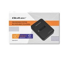 QOLTEC 50313 prijungimo stotelė SSD M.2 SATA PCIe NGFF NVMe USB 3.1