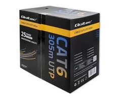 QOLTEC 50359 UTP network cable CAT6 305m PVC pilkas