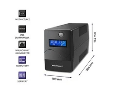 QOLTEC 53979 UPS Monolith 850VA 480W LCD USB RJ45