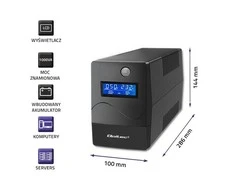 QOLTEC 53980 UPS Monolith 1000VA 600W LCD USB RJ45