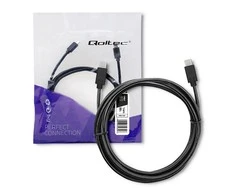 QOLTEC 52350 USB 3.1 tipo C kištukinis kabelis USB 3.1 tipo C kištukinis 1,4 m Juodas