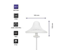 QOLTEC 57036 Wi-Fi 2.4 2.5GHz įvairiakryptė antena 5dBi Indoor