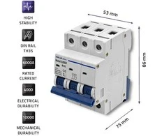 Qoltec b32 grandinės pertraukiklis | saugiklis | ac | 32a | 3 p