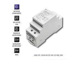 QOLTEC 50920 DIN bėgio maitinimo šaltinis 54W 12V 4.5A Pilka