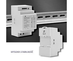 Qoltec DIN bėgio maitinimo šaltinis | 60W | 24V | 2,5A | Pilka