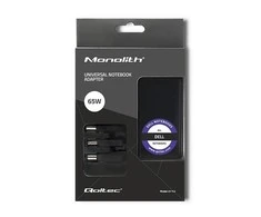 QOLTEC 51762 Maitinimo adapteris, skirtas Dell 65W 3 kištukams