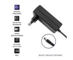 QOLTEC 50778 Kištukinis maitinimo šaltinis 20W 5V 4A 5,5x2,1