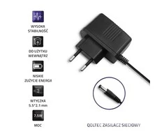 QOLTEC 50784 Kištukinis maitinimo šaltinis 7,5W 7,5V 1A 5,5x2,1