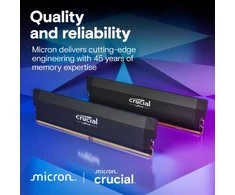 RAM „Crucial Pro“ spartinimo funkcija, 32 GB [1 x 32 GB 6000 MHz DDR5 CL40 UDIMM]