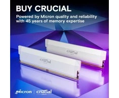 RAM „Crucial Pro Overclocking“ 64 GB [2 x 32 GB 6000 MHz DDR5 CL40 UDIMM] balta