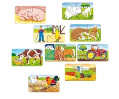 Ravensburger Dėlionė 9x2 vnt. - Gyvūnai ūkyje