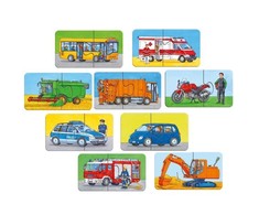 Ravensburger Dėlionė 9x2 vnt. - Transporto priemonės