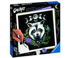 Ravensburger CreArt Pixie Cold Edition Raccoon dažymo puslapis