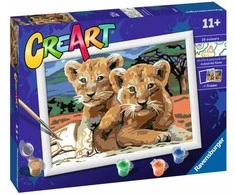 Tapymas pagal skaičius Little Lion Cubs 23616 Ravensburger