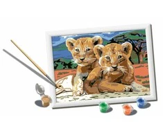 Tapymas pagal skaičius Little Lion Cubs 23616 Ravensburger
