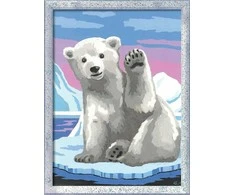 Tapymas pagal skaičius CreArt Pawsome Polar Bear su blizgučiais 20079 Ravensburger