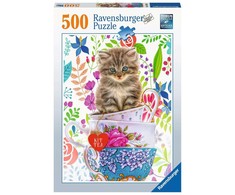 Ravensburger Dėlionė 500 vnt. - Kačiukas puodelyje