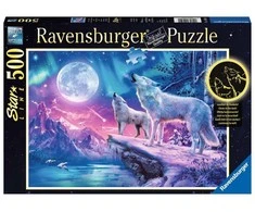 Ravensburger Dėlionė 500 vnt. - Vilkas šiaurės pašvaistėje