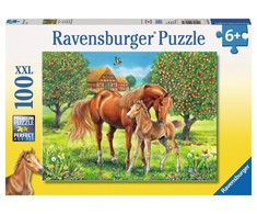 Ravensburger Dėlionė 100 vnt. - Arkliai ganykloje
