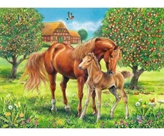 Ravensburger Dėlionė 100 vnt. - Arkliai ganykloje