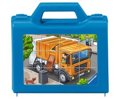 Ravensburger kubelių dėlionė „Mėgstamos transporto priemonės“, 12 kubelių