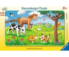 Ravensburger Dėlionė 15 vnt. - Mieli gyvūnai