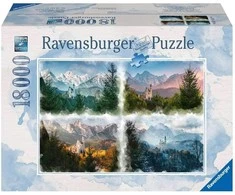 Ravensburger Dėlionė 18000 vnt. - Neišvanšteino pilis 4-iuose metų laikuose