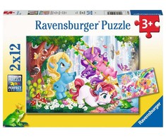 Ravensburger Dėlionė 2x12 vnt. - Magiškas vienaragių pasaulis