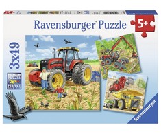 Ravensburger Dėlionė 3x49 vnt. - Didžiulės mašinos
