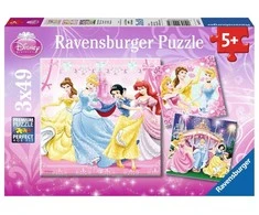 Ravensburger Dėlionė 3x49 vnt. - Princesės