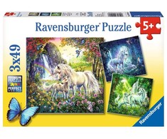 Ravensburger Dėlionė 3x49 vnt. - Gražūs vienaragiai