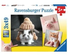 Funny Animal Portraits - Puzzle 3X49 - RAVENSBURGER dėlionė