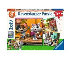 Puzzle 3X49 44 Cats - RAVENSBURGER dėlionė