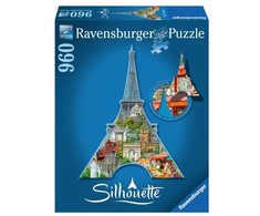Puzzle 960 Silhouette Eiffel Tower - RAVENSBURGER dėlionė
