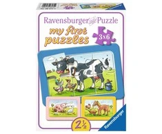 Ravensburger Dėlionė 3 x 6 vnt. - Mano pirmoji dėlionė