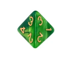 REBEL RPG kauliukų rinkinys - Dviejų spalvų - Mėtų ir Žalias