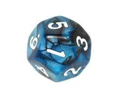 REBEL RPG kauliukų rinkinys - Dviejų spalvų - Juodas ir Mėlyna
