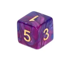 REBEL RPG Dice Set - Two Color - Dark Mėlyna and Violetinė