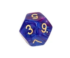 REBEL RPG Dice Set - Two Color - Dark Mėlyna and Violetinė